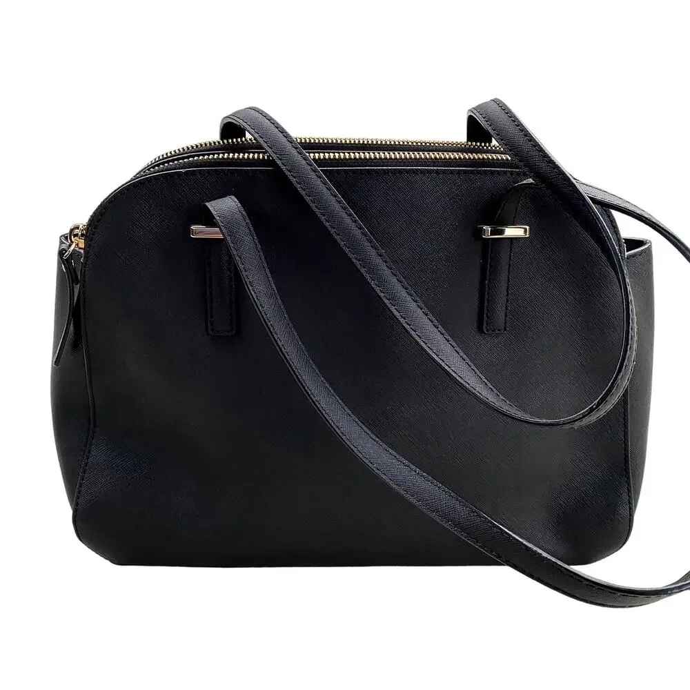 Kate Spade New York Cedar Street Leather Elissa Shoulder Tote Bag Black Small - Picture 15 of 16